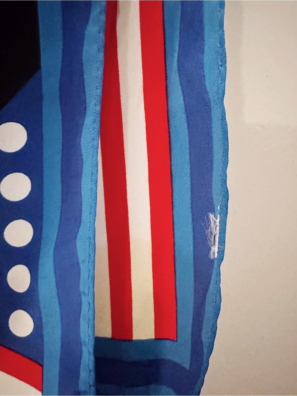 Vintage Vera Silk Scarf Flag 4th Forth of July Independence Americana - Picture 5 of 6